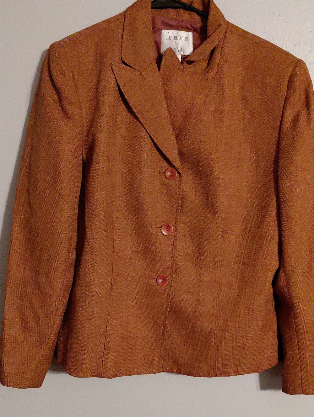 Le Suit Women's Burnt Orange Tailored Blazer